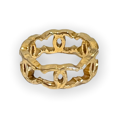 Chanel B11 CC Interlocking Logo Golden Metal Chain Fashion Finger Ring - photo 5 of 13