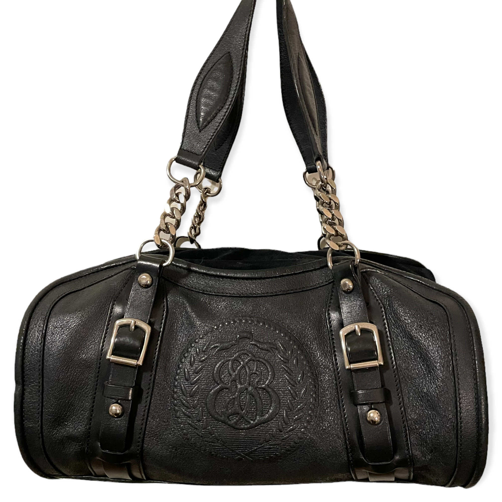 Balenciaga Black Leather & Suede Handbag