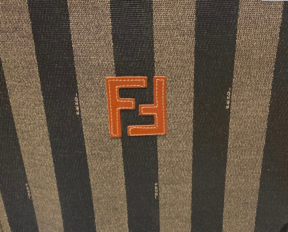 FENDI Circa 1990’s Vintage Penguin Striped Backpack Made in Italy