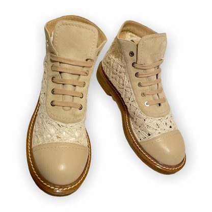 Chanel S19 Beige Crochet/leather/Suede Boot - photo 6 of 16