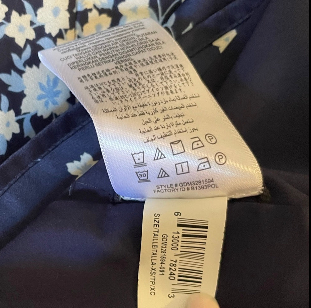 BCBGMaxazria Maxi Floral Blue Print Skirt |Size: XS|