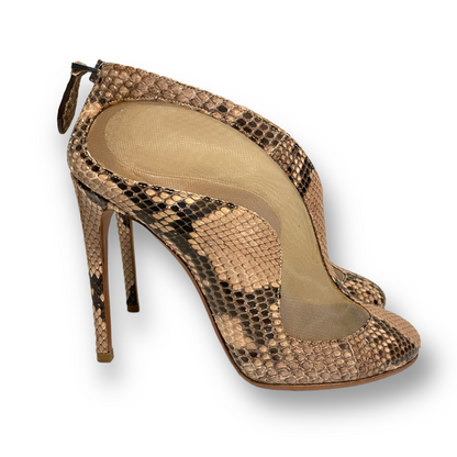 Alaïa Paris Mesh & Genuine Snakeskin Print Ankle Booties - photo 7 of 11