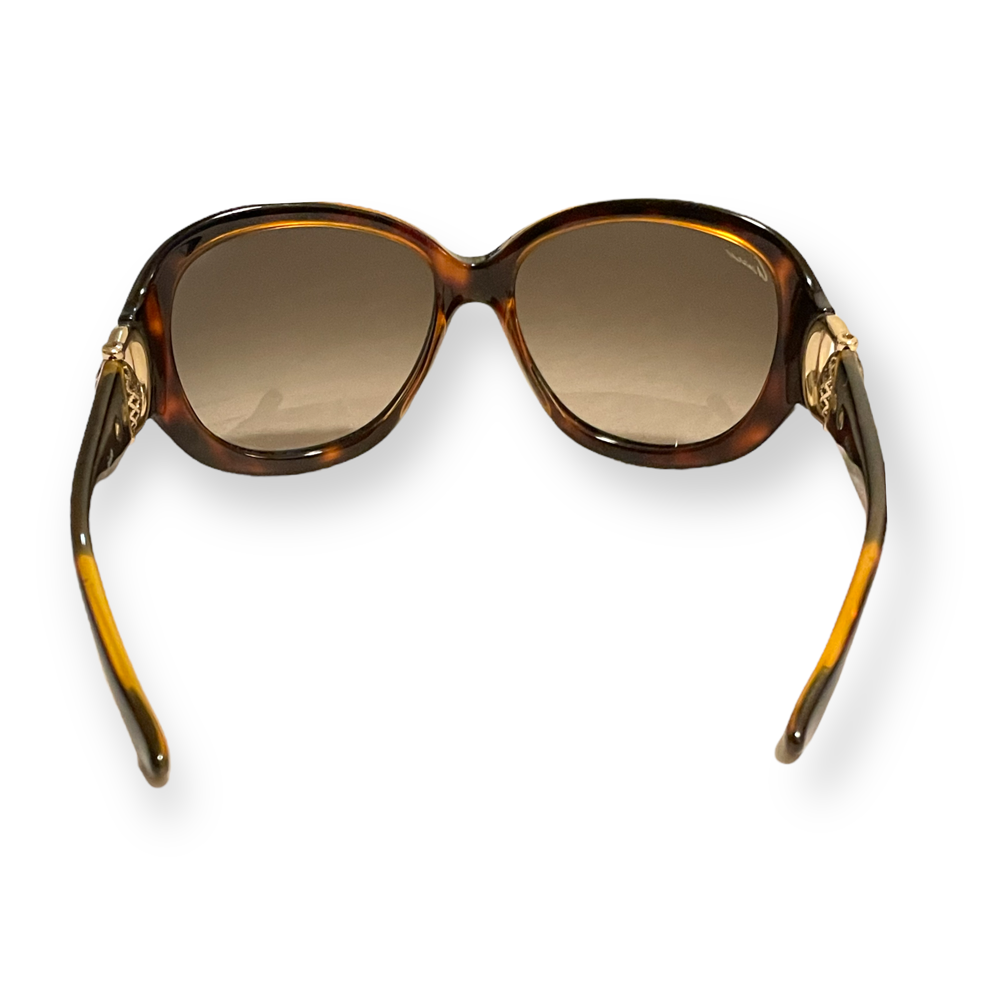 Oversized GUCCI Tortoise Frames with classic gold tone Horse-bit Design