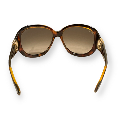 Oversized Gucci Tortoise Frames with classic gold tone Horse-bit Design - photo 11 of 11