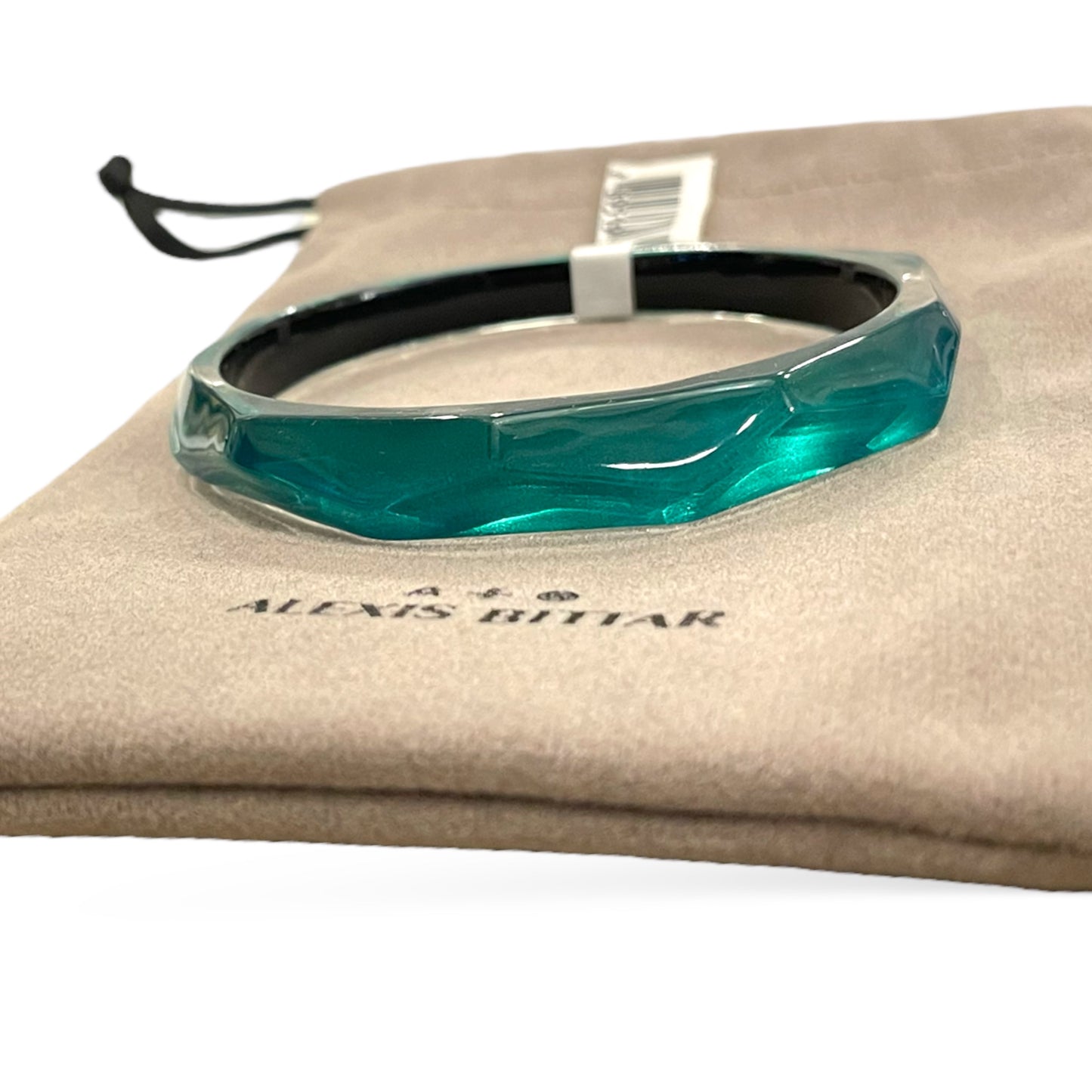 ALEXIS BITTAR Emerald Green Lucite Bangle (O/S)