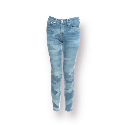 rag & bone Mid-Rise Light Denim Camouflage Jeans - main product photo