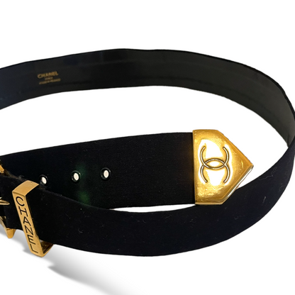 Chanel Vintage CC Logo Fabric Belt Circa Spring 99’ - photo 6 of 13