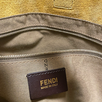 Fendi Large Tobacco/Ochre Zucca Print Canvas with Calfskin Trim Hobo Bag - photo 4 of 18