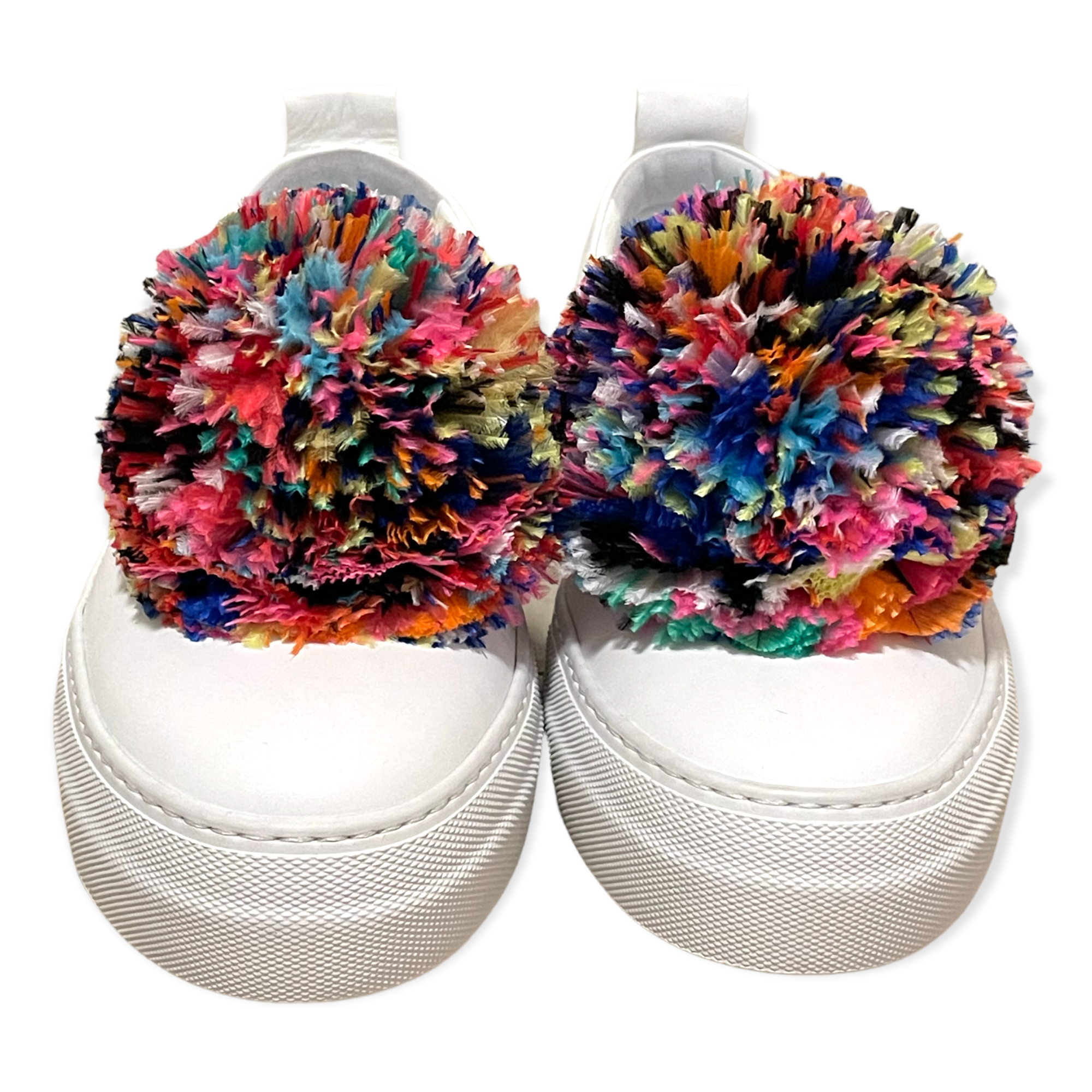 EUGENIA KIM Feather Pom-Pom Slip-on Sneakers