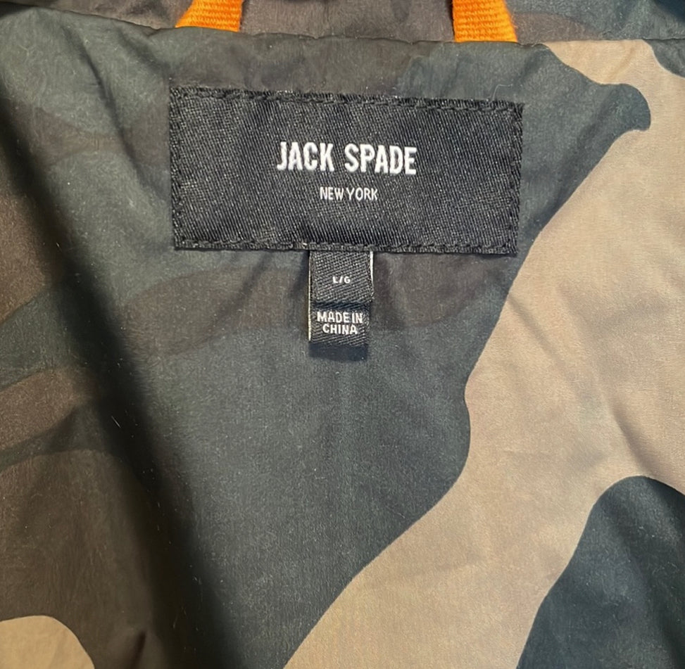 JACK SPADE NEW YORK Camo Packable Trench Coat |Size:L|