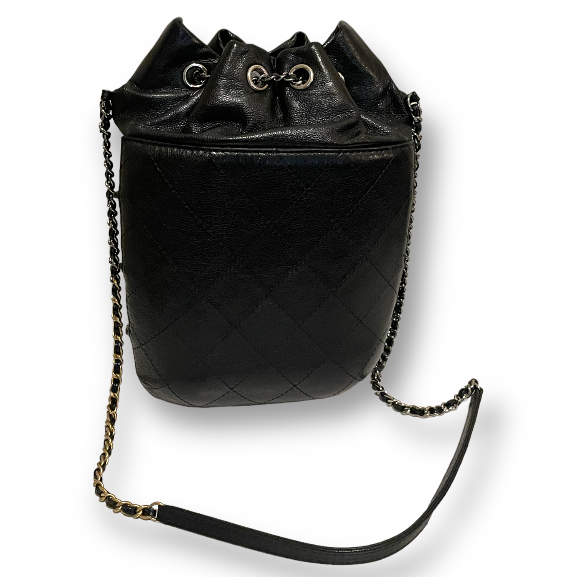 CHANEL Gabrielle Medium Purse/ Crossbody Bag in Quilted Black Caviar