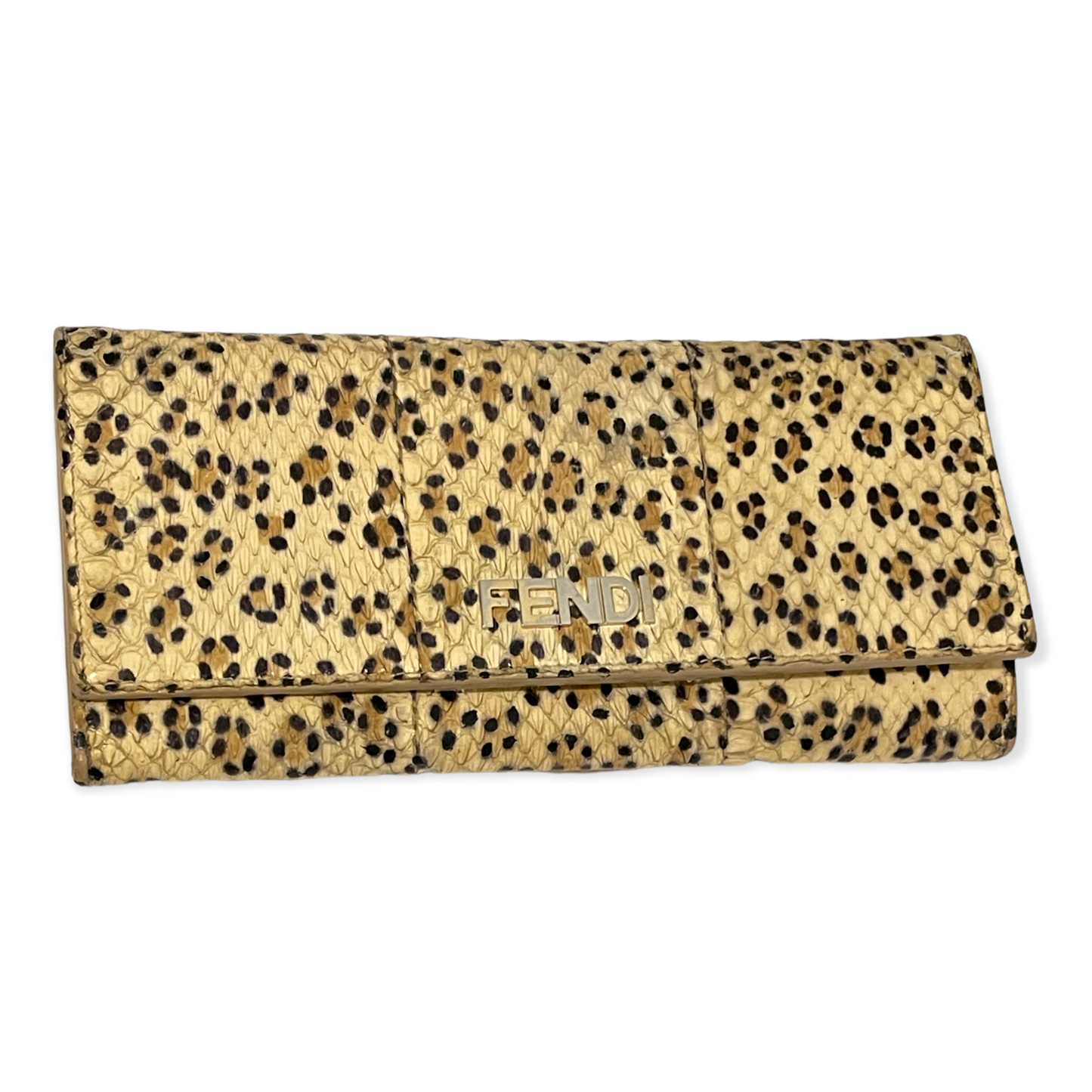 Super RARE Vintage Fendi Python Leopard Print Wallet