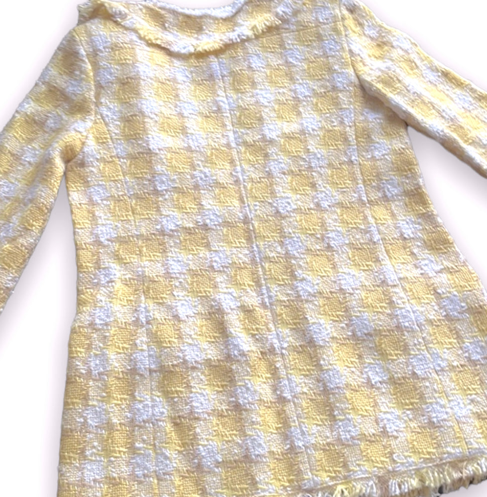 CHANEL Tweed STUNNING & RARE Evening Blazer in Yellow Color-Way XS-S