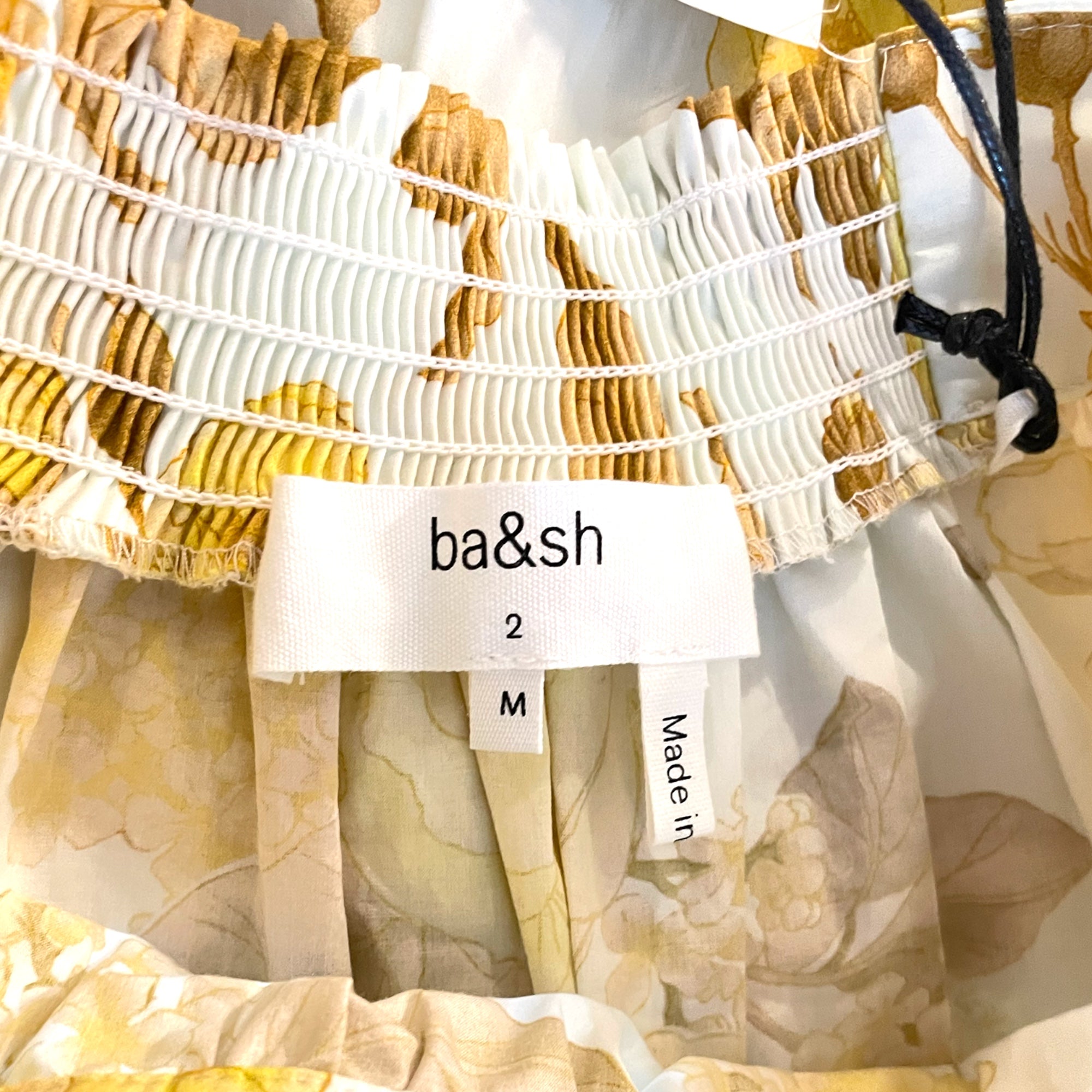 BA&SH Yellow Floral Print Maxi-Skirt & Top Set |Size: Medium| | US6|