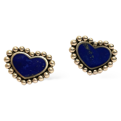 Lagos Lapis Lazuli Maya Heart Stud Earrings - photo 6 of 6