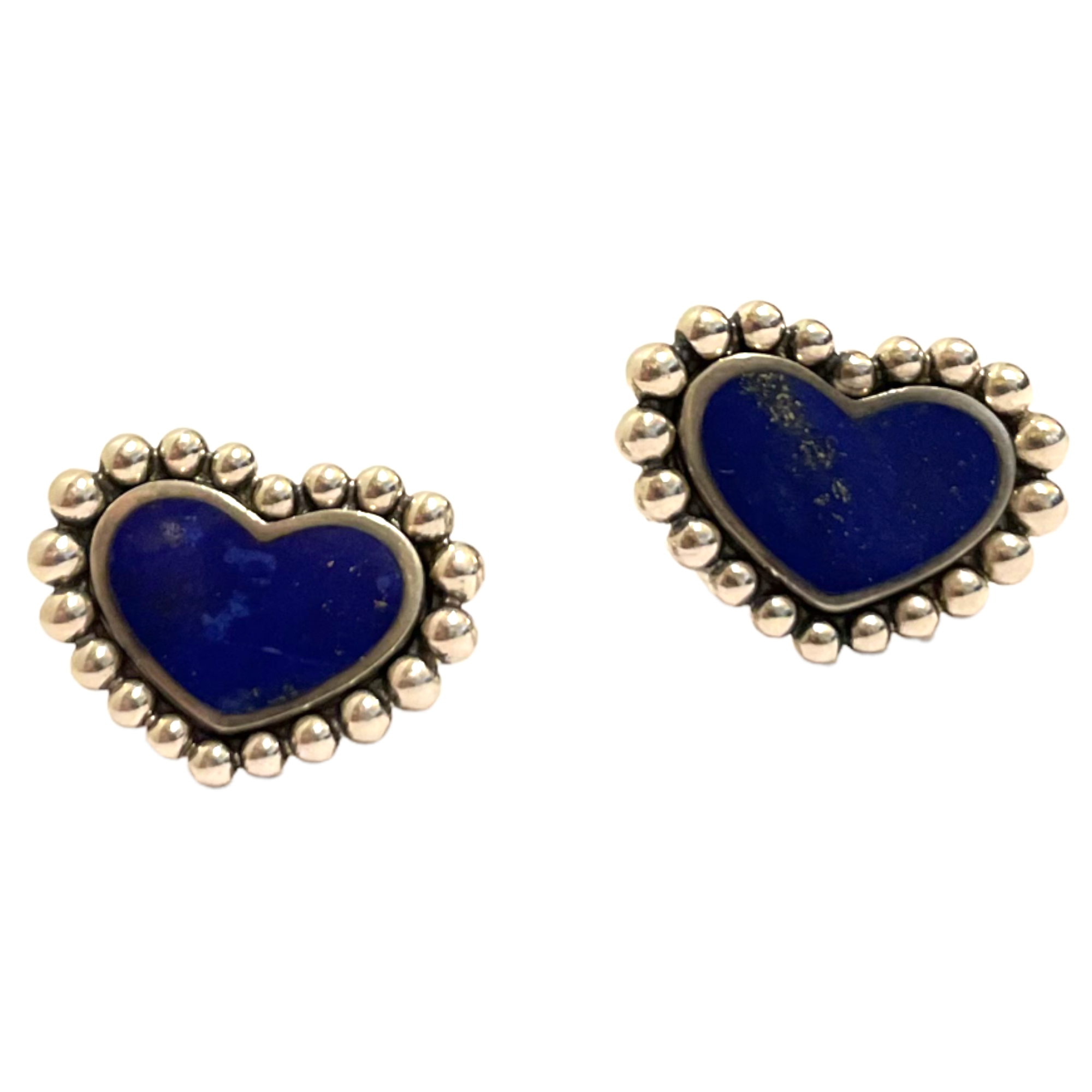 LAGOS Lapis Lazuli Maya Heart Stud Earrings