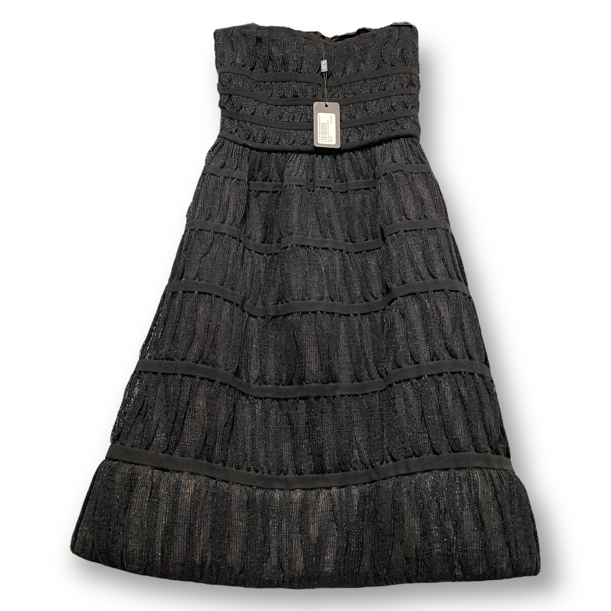 ALAÏA PARIS Black Knit Overlay Dress