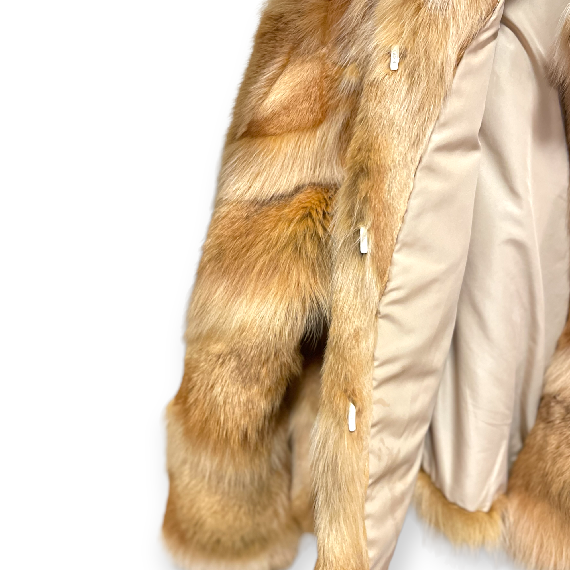 Real FUR COAT in Shades of Tan & Cognac