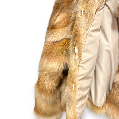 Real Fur Coat in Shades of Tan & Cognac - photo 4 of 9