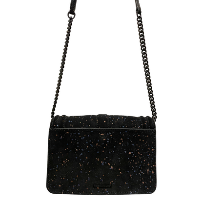 Rebecca Minkoff Black Hardware & Suede Crossbody Bag with Cobalt Blue & Rose Gold Splatter - photo 4 of 11
