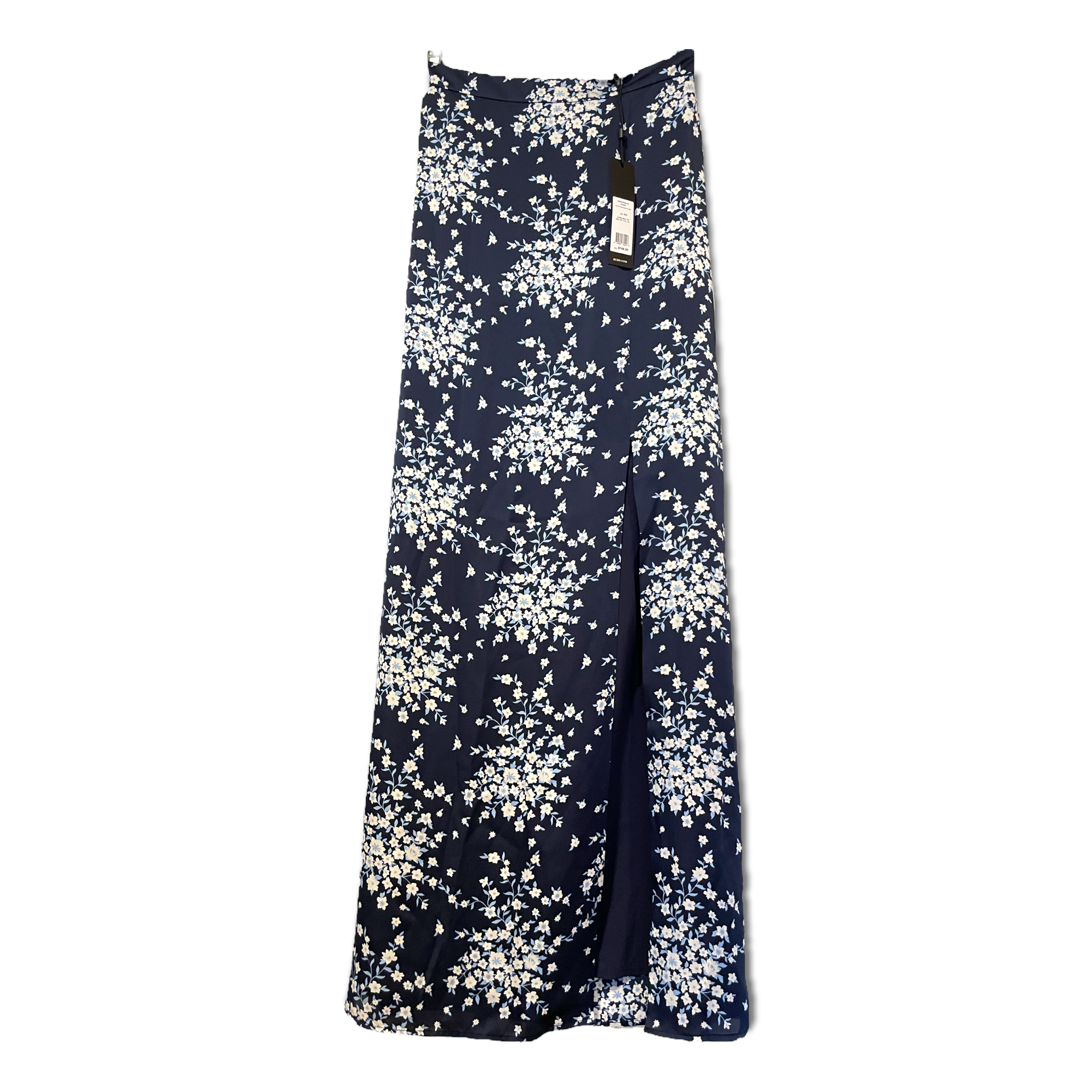 BCBGMaxazria Maxi Floral Blue Print Skirt |Size: XS|