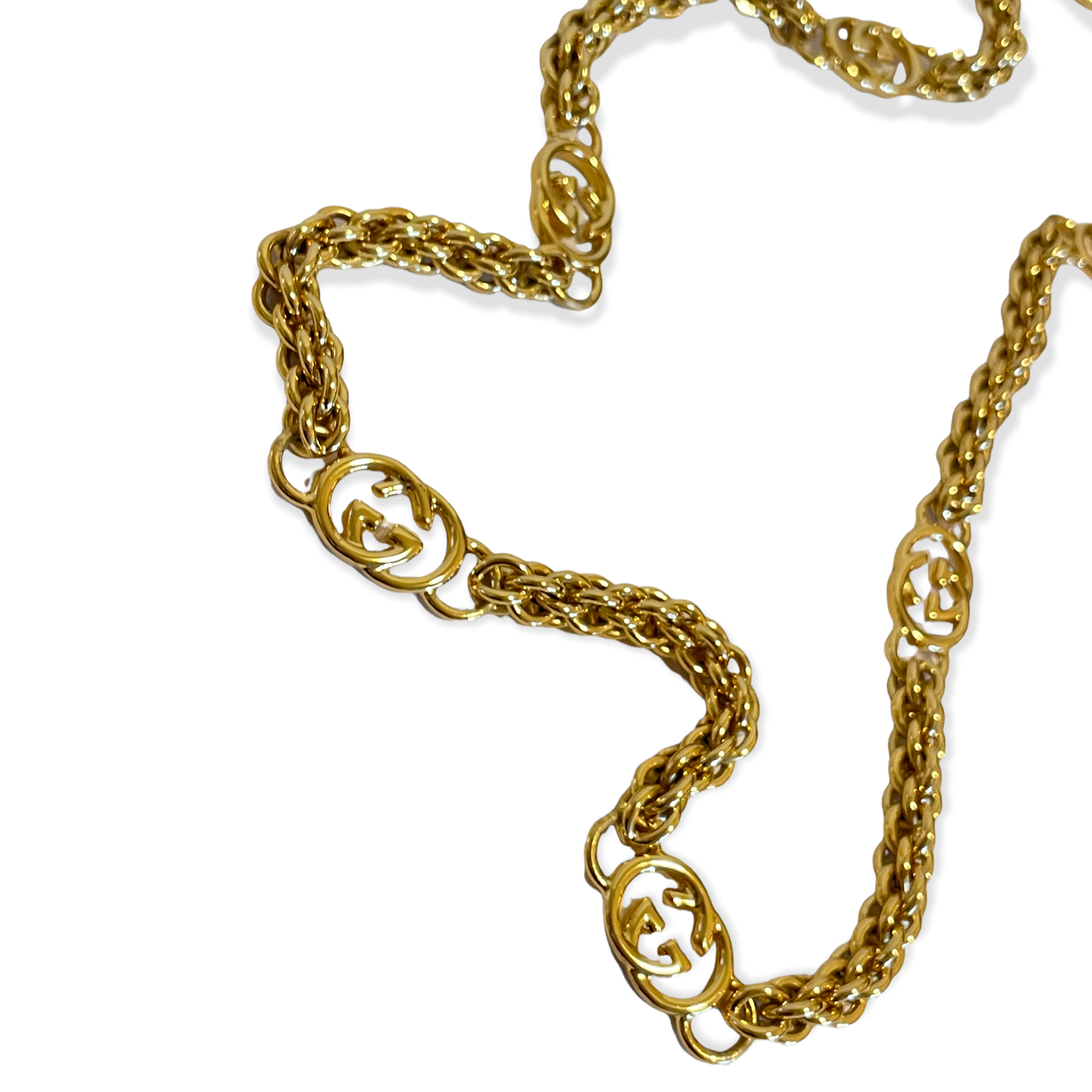 Vintage GUCCI extremely RARE Gold-Tone Metal Chainlink Belt