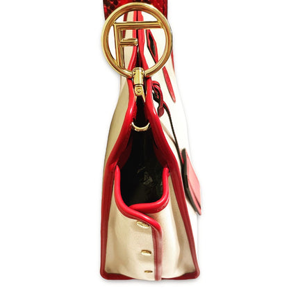 Fendi Red Snakeskin F Logo Bag Strap with Gold & Silver Hardware - photo 10 of 11