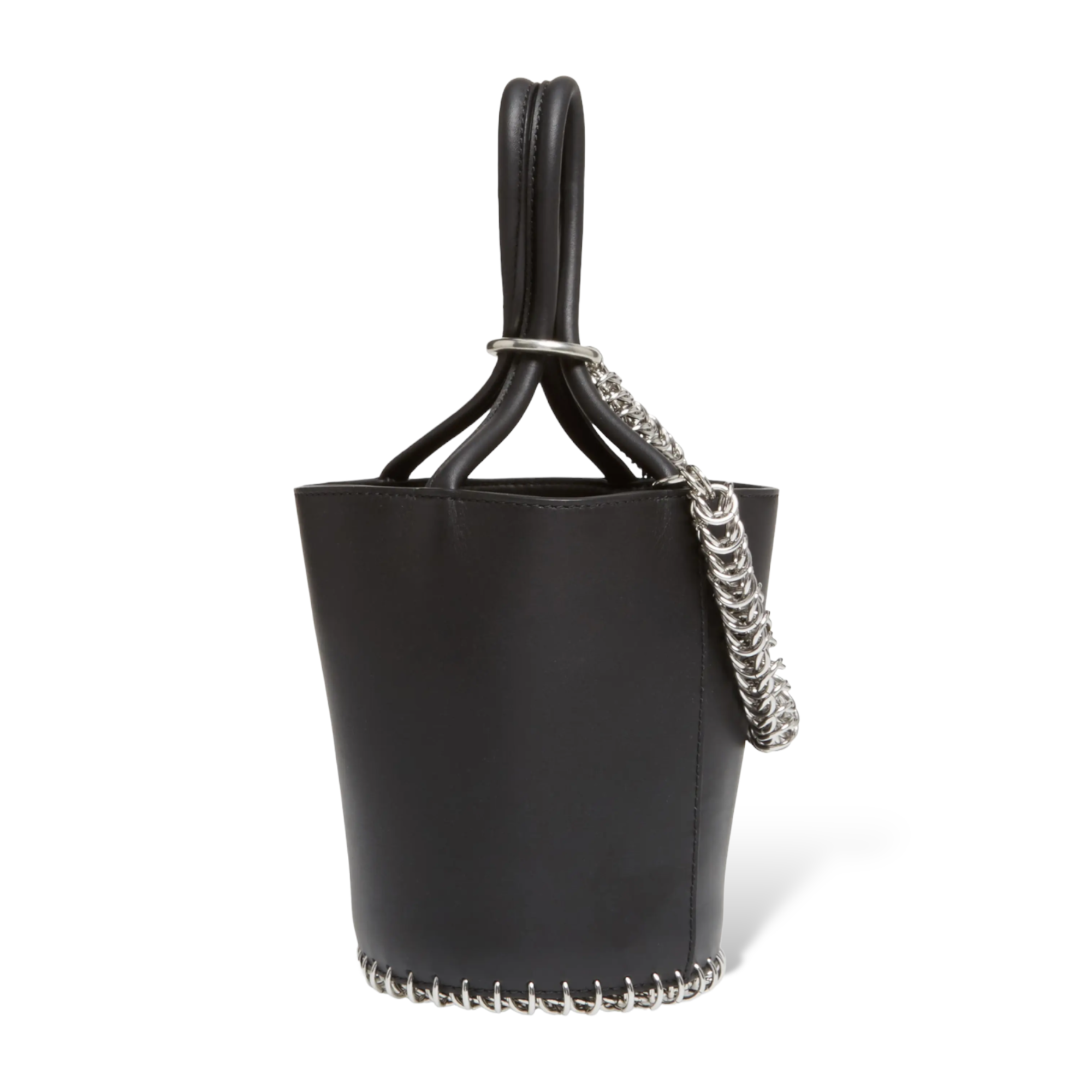ALEXANDER WANG Roxy Box Mini Chain Leather Bucket Bag