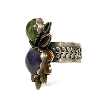 Custom Made Sterling Silver Art Deco Statement Ring - photo 6 of 7