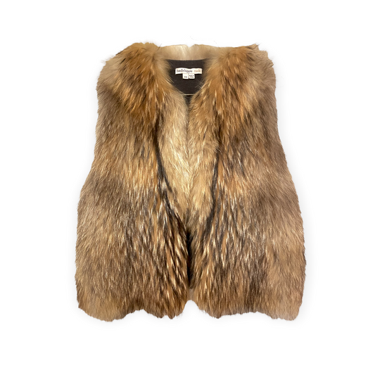 Haute Hippie Raccoon Vest with Merino Wool Lining |Size: XS|