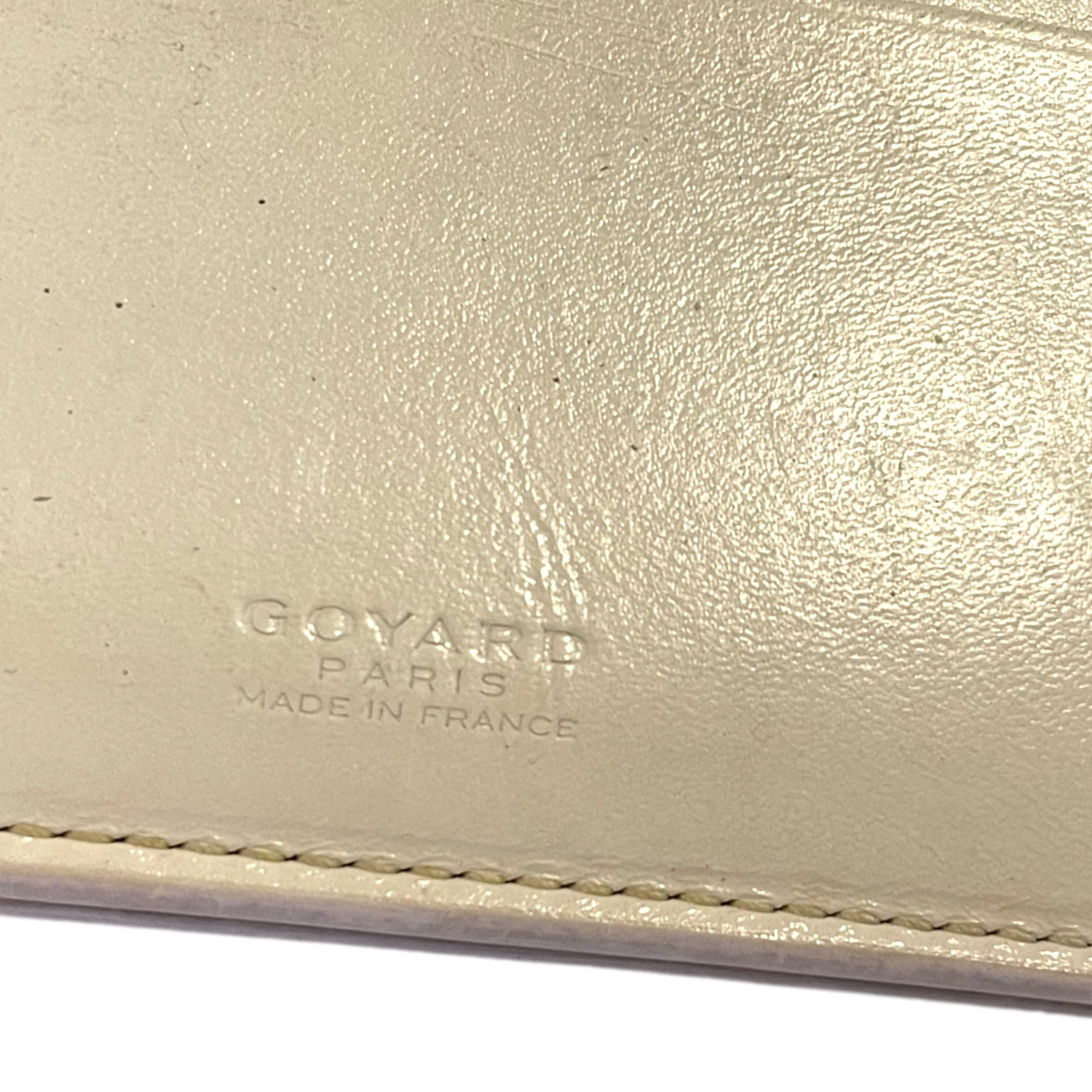 AUTHENTIC GOYARD PARIS Richelieu Bone Monogram Motif Print Long Flap Wallet
