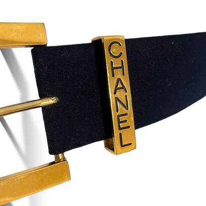 Chanel Vintage CC Logo Fabric Belt Circa Spring 99’ - photo 7 of 13