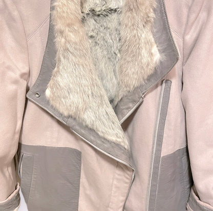 Helmut Lang Reversible Wool & Fur Jacket with Lamb leather Accents - photo 6 of 9