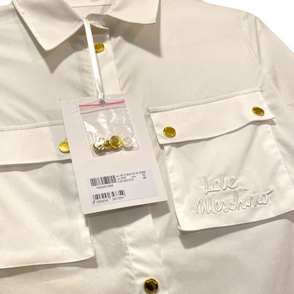 Moschino Love Embroidered Breast-pocket Saharan Shirt - photo 9 of 14