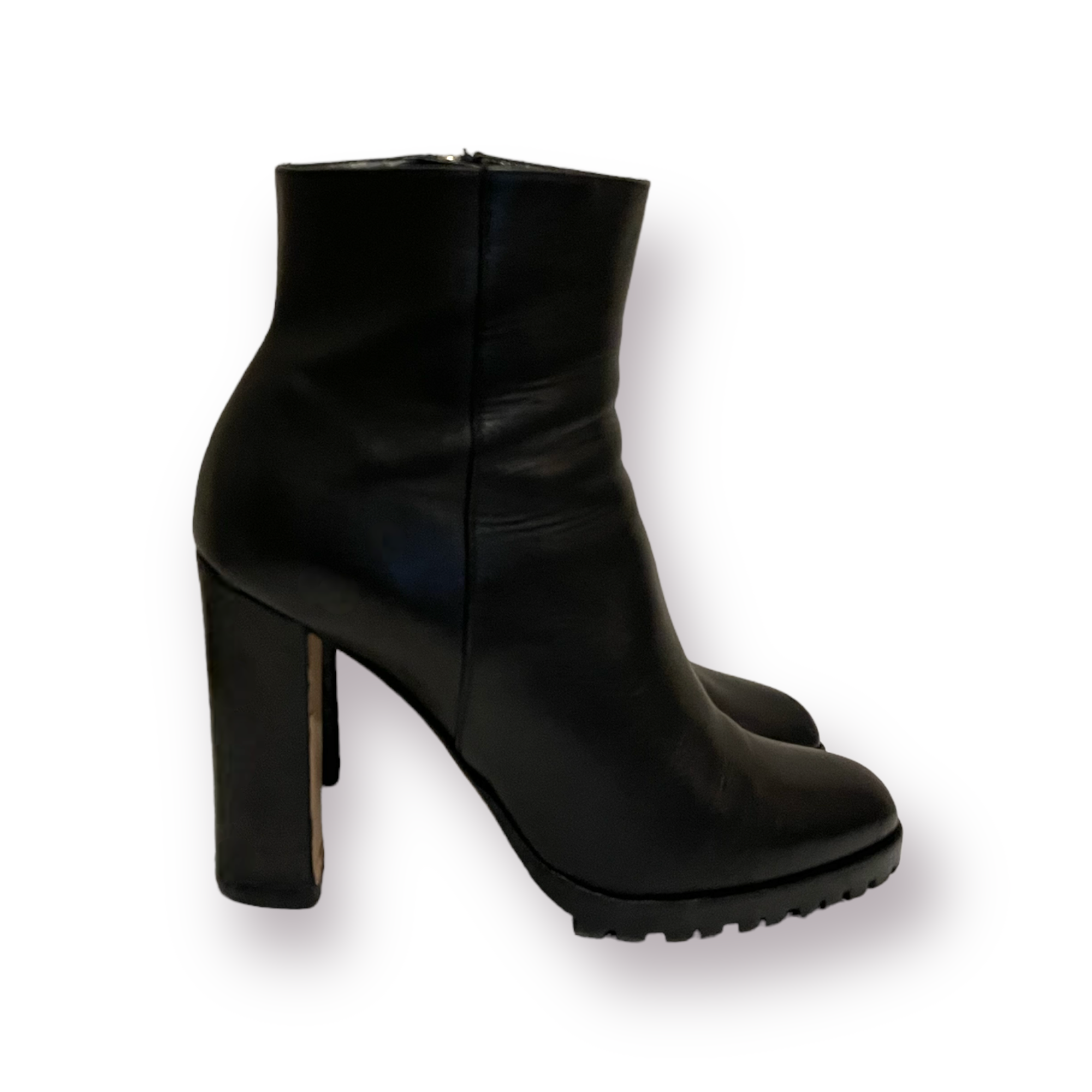 Gianvito Rossi Black Leather Ankle Boots |Size: 38.5|