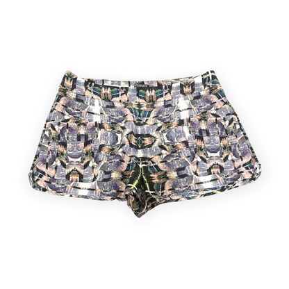 Intermix Purple Printed 100% Silk Shorts - photo 6 of 10