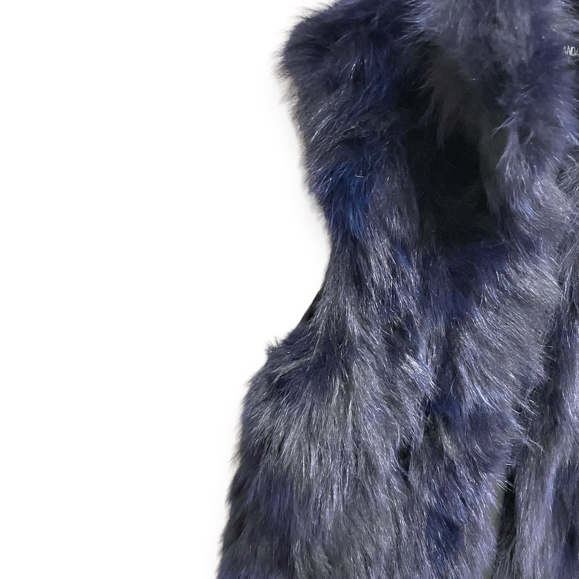 ADRIENNE LANDAU Blue Fur Vest