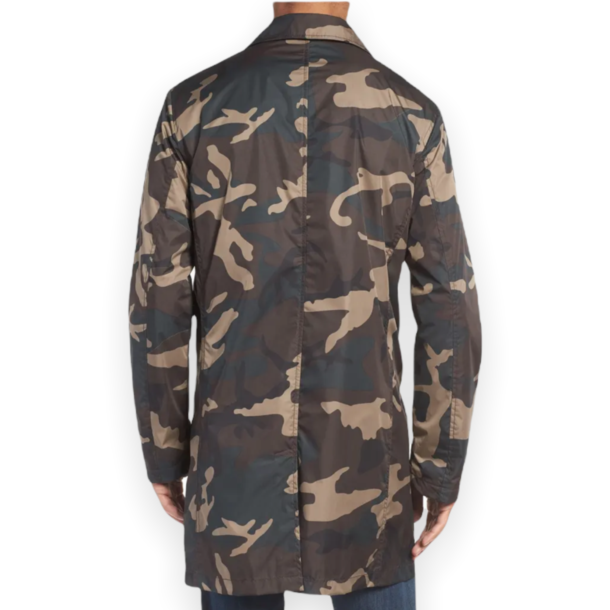 JACK SPADE NEW YORK Camo Packable Trench Coat |Size:L|