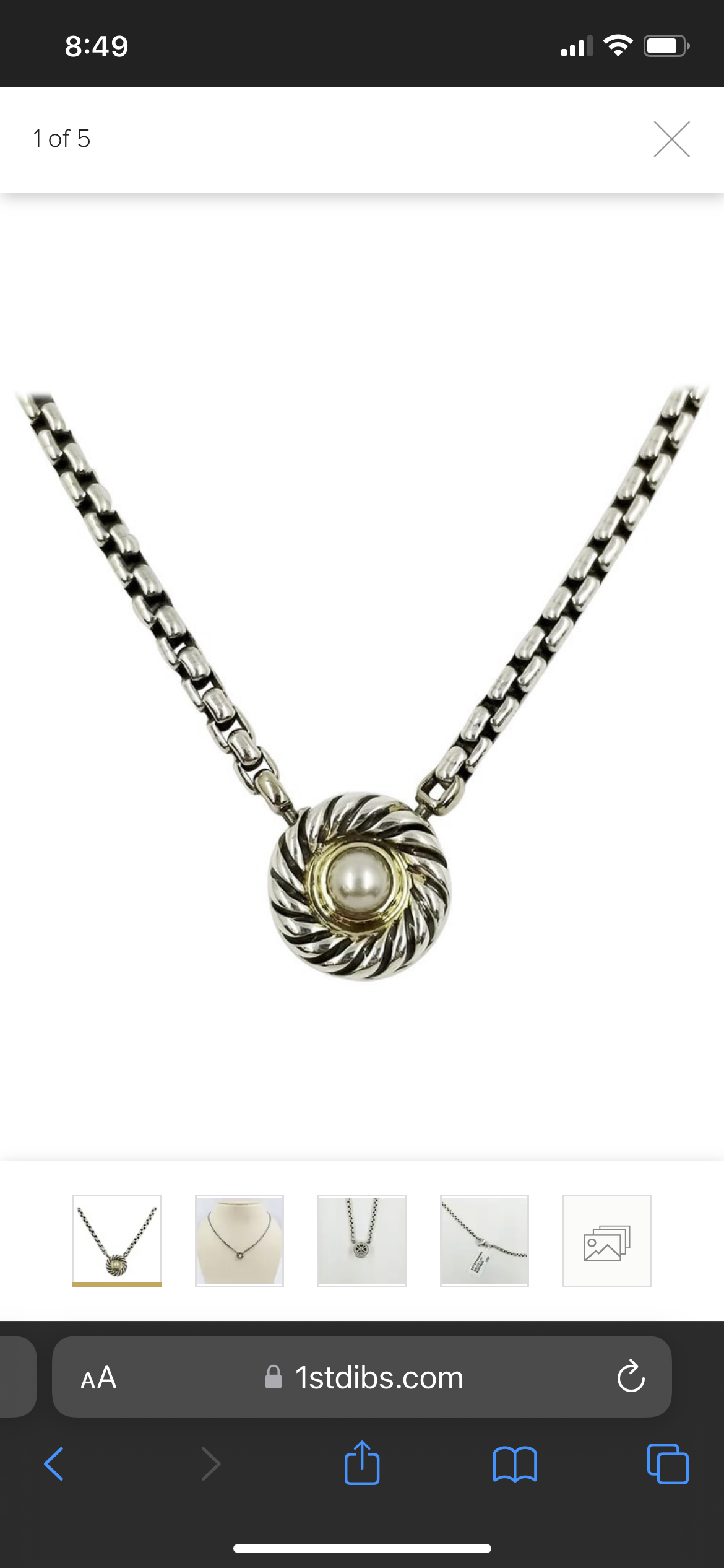 David Yurman Two-Tone Pearl Necklace