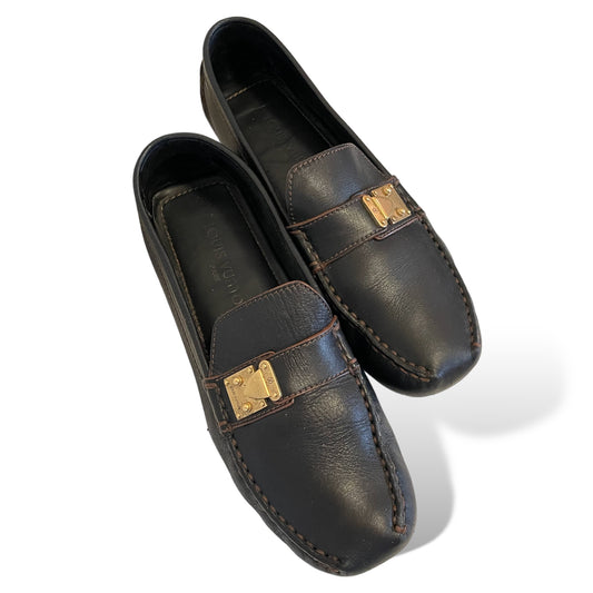 LOUIS VUITTON Vintage Suhali Leather Loafers |Size: 37.5|