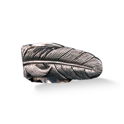 King Baby Solid Sterling Silver Raven Feather Ring - photo 4 of 9