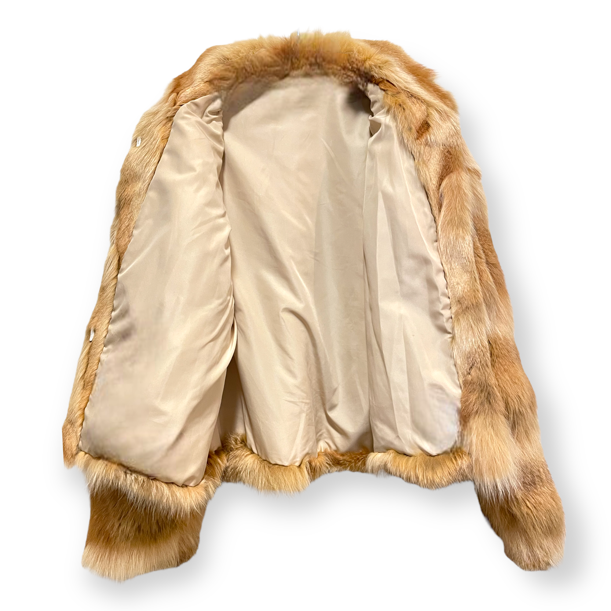 Real FUR COAT in Shades of Tan & Cognac