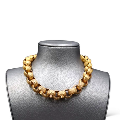 Chanel Vintage Gold-Tone Woven Rope Chain-Link Necklace & Large "CC" Pendant - photo 5 of 11
