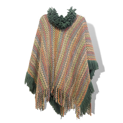 Missoni Made in Italy 100% Wool Zig-Zag Fringe Poncho - main product photo