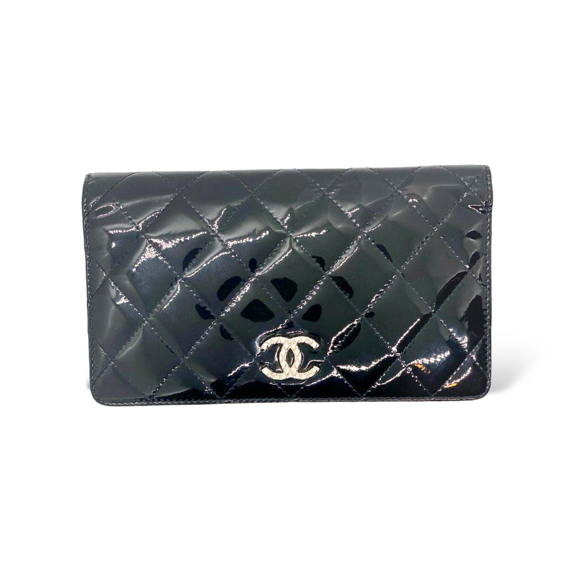 Chanel Pink Quilted Leather L Yen Continental Wallet Chanel