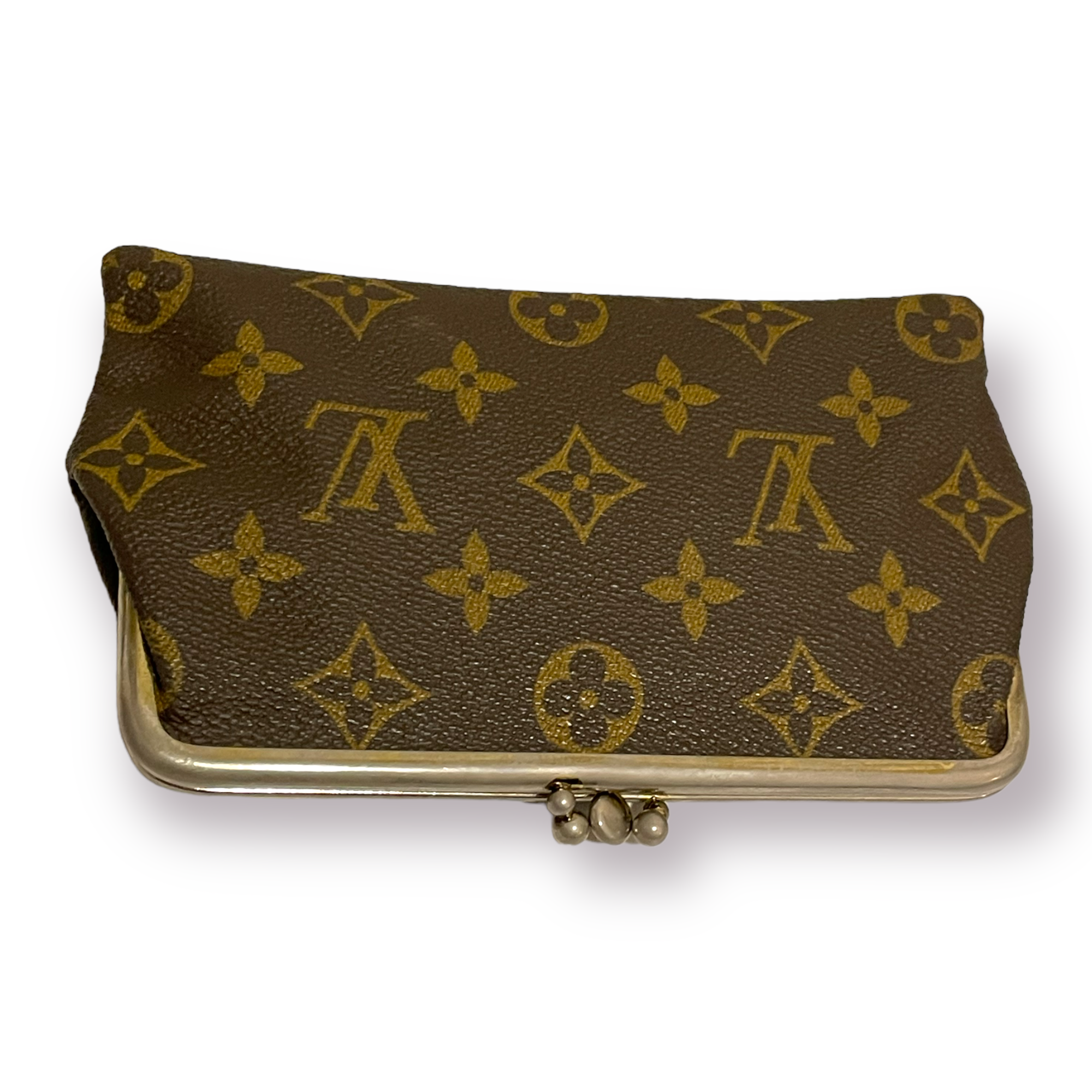 Louis vuitton vintage outlet kiss lock coin purse