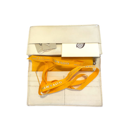 Authentic Goyard Paris Richelieu Bone Monogram Motif Print Long Flap Wallet - photo 3 of 14