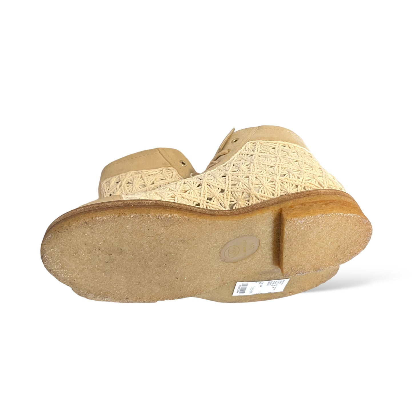Chanel S19 Beige Crochet/leather/Suede Boot | Size: 38.5 EU |