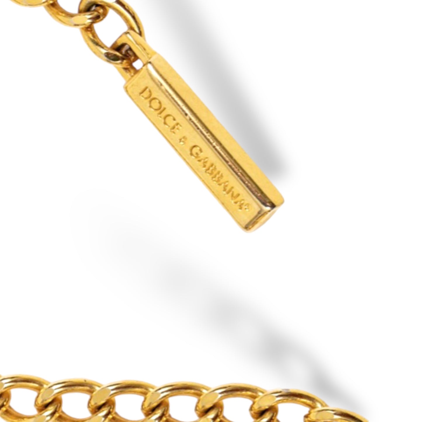 DOLCE & GABBANA Gold-Tone Miami Cuban Chain Belt |Size: 39”|