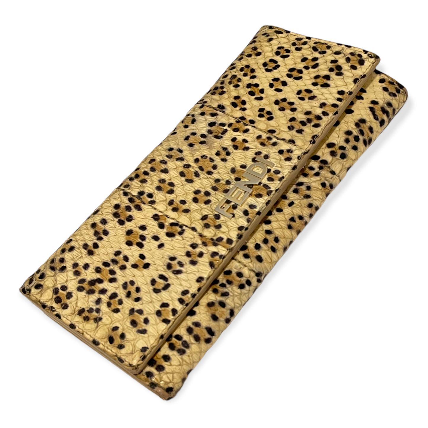 Super RARE Vintage Fendi Python Leopard Print Wallet